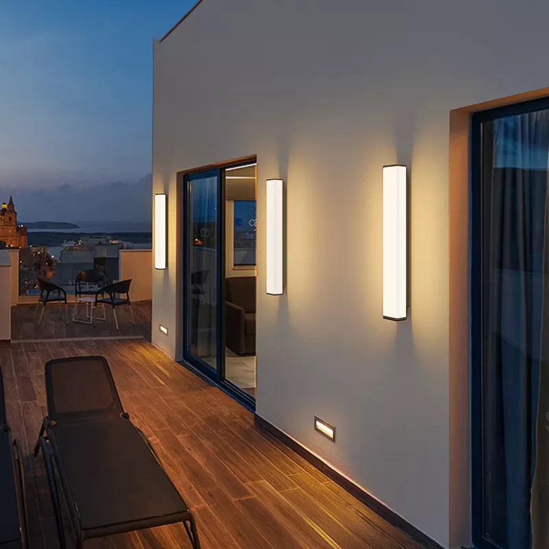 Acier inoxydable LED étanche longue applique murale moderne Ip65 éclairage extérieur jardin Villa balcon ligne lumière mur rondelle lumière 8 - vue 6 sur 8