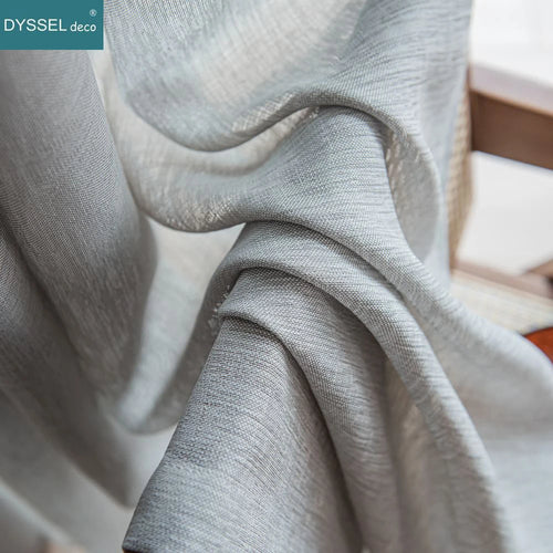 Voilage tulle flammé rayé style européen pour salon