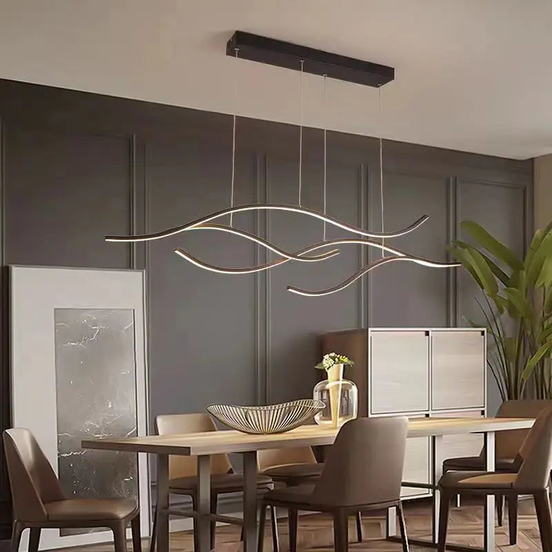 Lustre LED minimaliste moderne avec télécommande - vue 4 sur 4