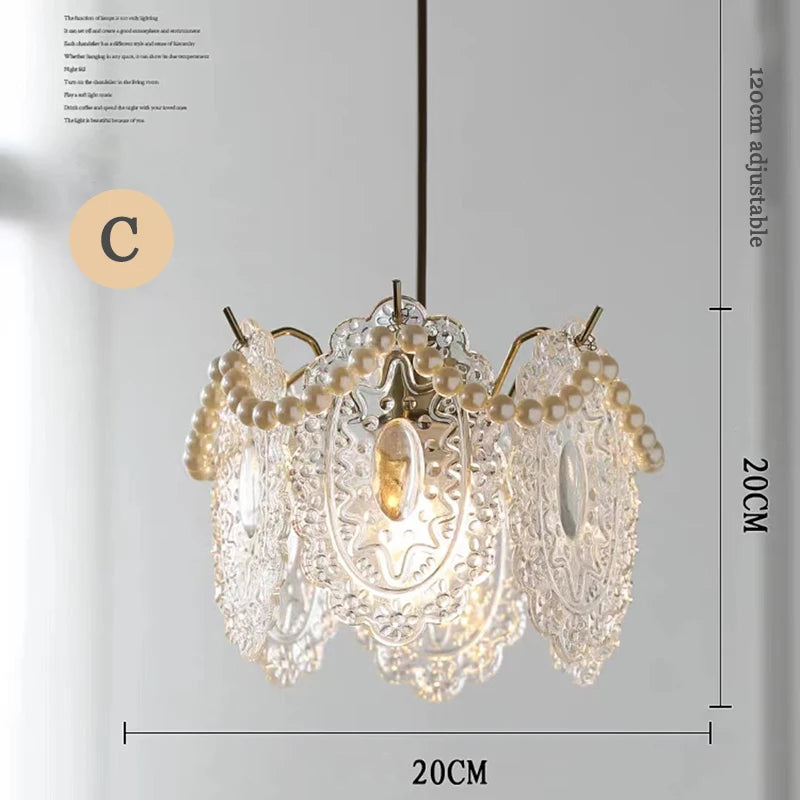 Moderner Glas-Kronleuchter im minimalistischen Design für ein elegantes Interieur - vue 7 sur 9