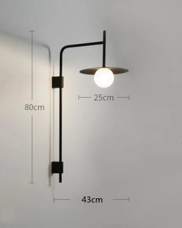 Moderne LED-Wandleuchte mit beweglichem Arm