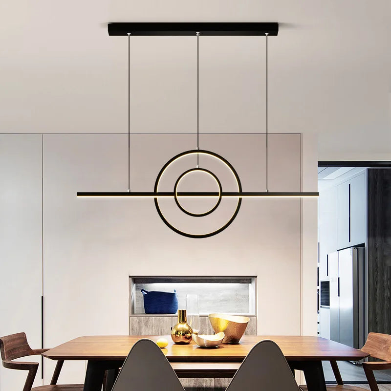 lustre led nordique simple moderne pour décoration intérieure - vue 4 sur 8