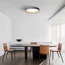 plafonnier led minimaliste aspect grain de bois
