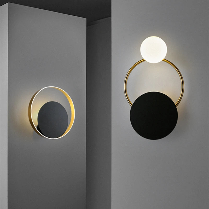 applique murale led nordique postmoderne en fer luminaire décoratif d'intérieur - vue 2 sur 8