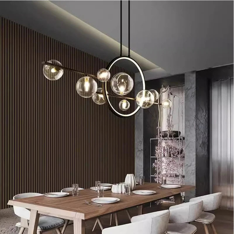 lustre à bulles en verre éclairage sphérique pour bar ou restaurant - vue 5 sur 10
