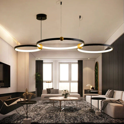 Moderner minimalistischer LED-Kronleuchter für Esstisch dekorativ - vue 2 sur 9