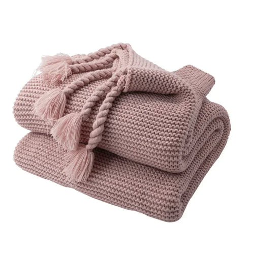 plaid maille motif géométrique style moderne canapé hiver
