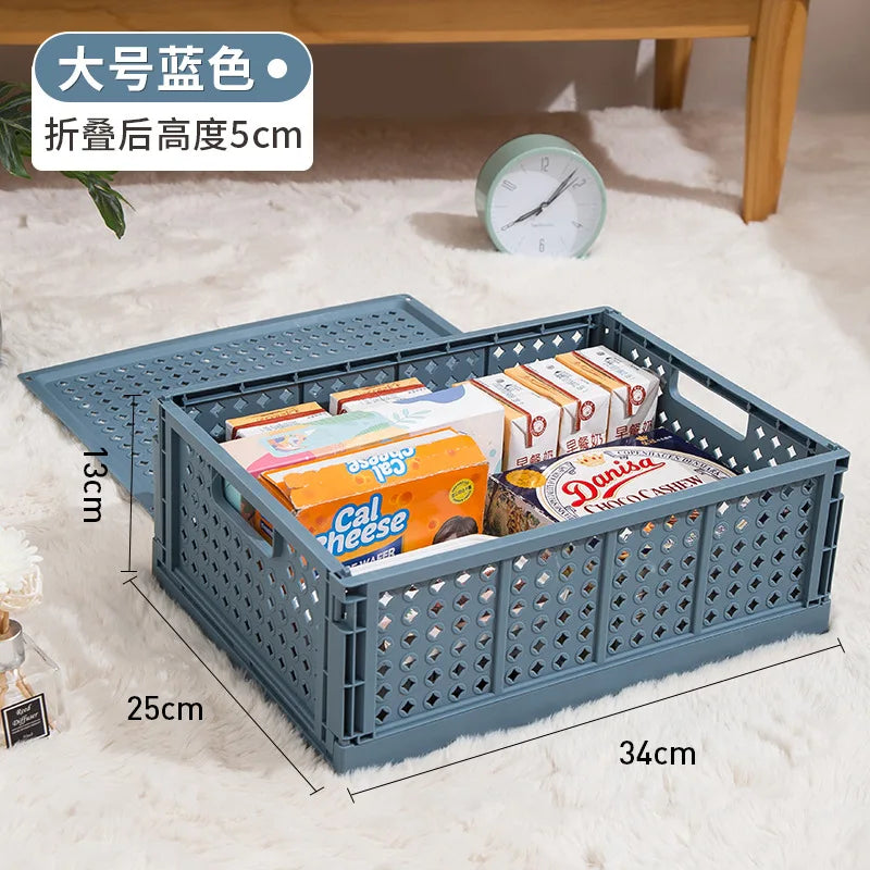 Collapsible Desktop Storage Box, Student Cosmetics Basket, Simplicity, Household, Dormitory, Stationery, Sundry, Small - vue 18 sur 18