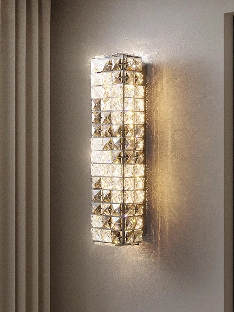 applique murale créative en acier inoxydable et cristal moderne - vue 5 sur 8