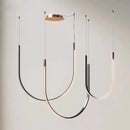 lustre design moderne en forme de u pour espaces industriels et créatifs