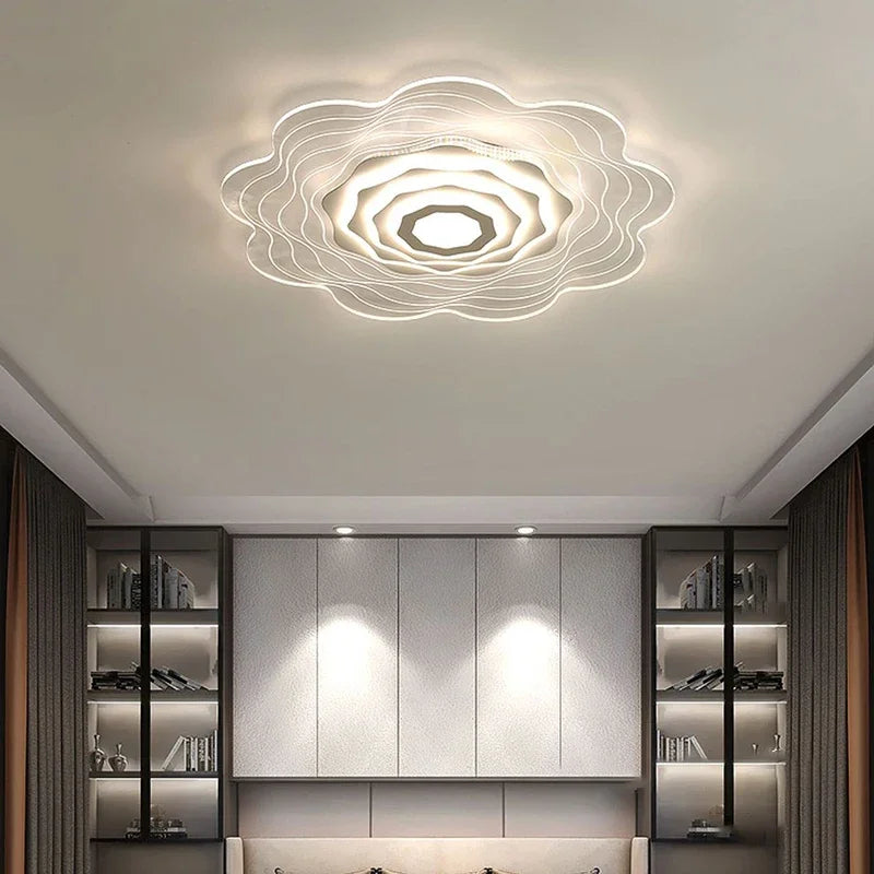 plafonnier led moderne en acrylique pour intérieur élégant - vue 5 sur 9