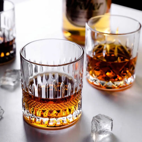 Verre original bâton hockey glace fond épais maison