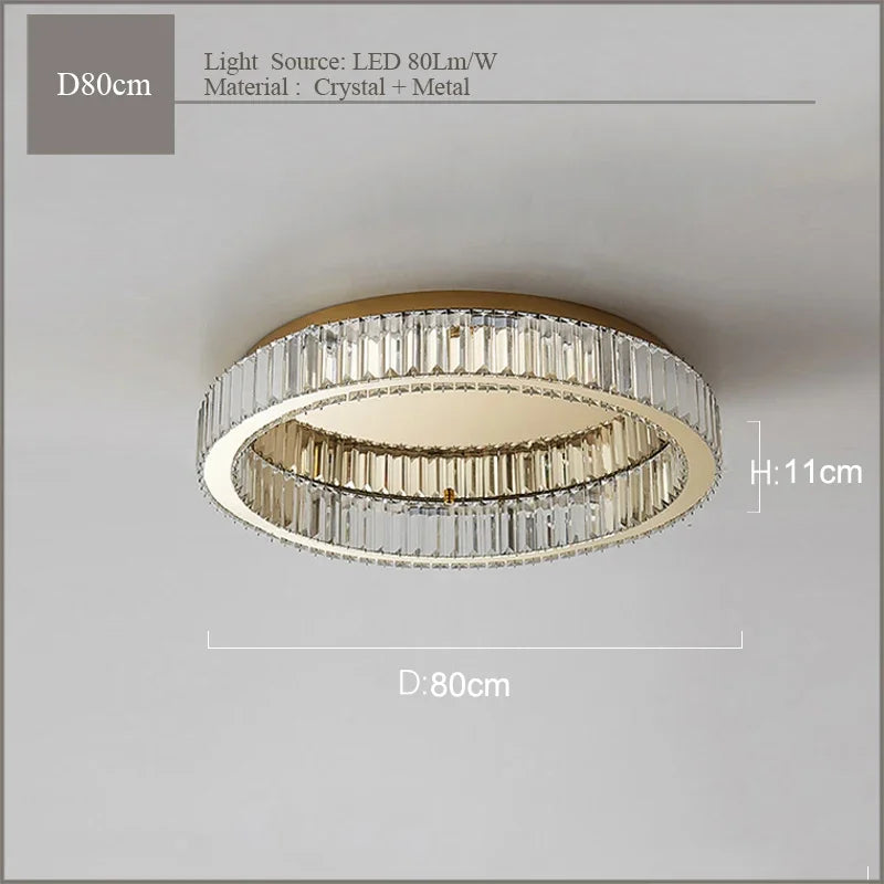 plafonnier en cristal luxueux pour décoration intérieure moderne