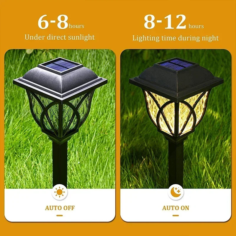 lampe solaire led imperméable extérieure pour jardin allée cour - vue 9 sur 8