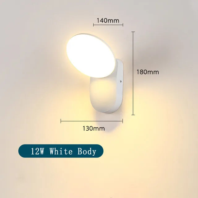 Moderne LED-Außenwandleuchte mit wasserdichtem Sensor für Garten