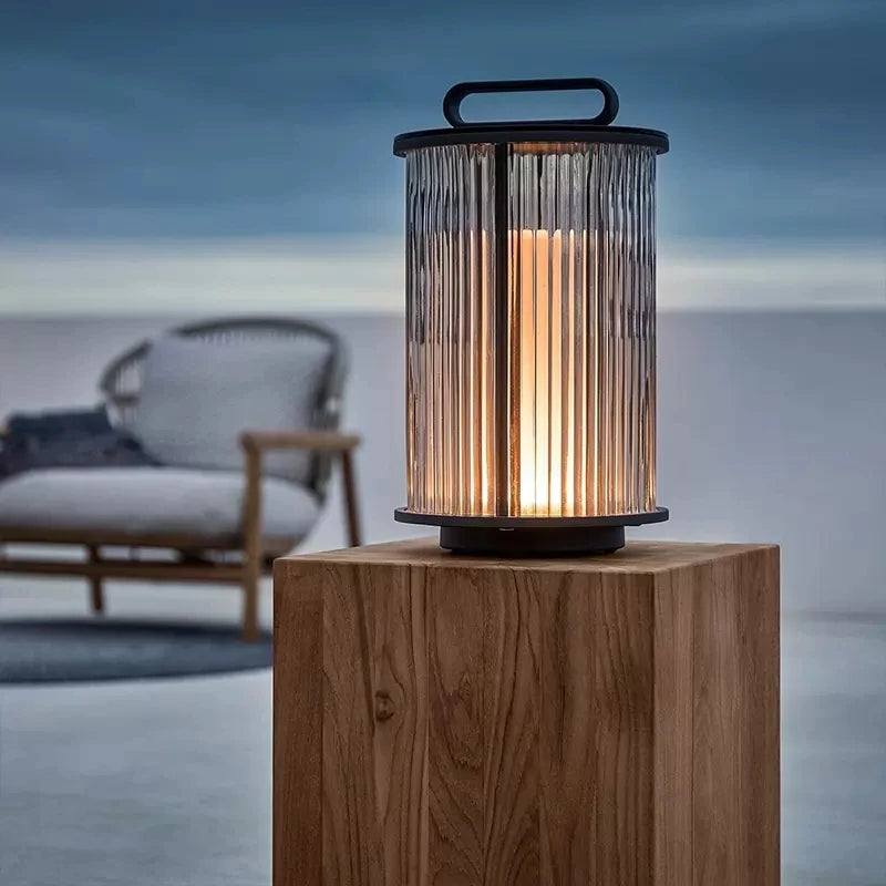 villa moderne lampe de jardin solaire extérieure étanche - vue 2 sur 9