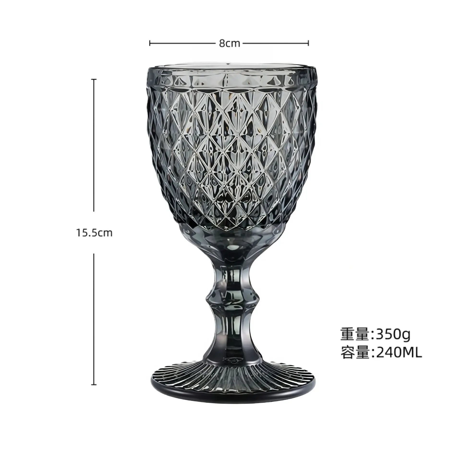 Verre a vin retro relief verre epais europeen