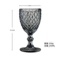 Verre a vin retro relief verre epais europeen