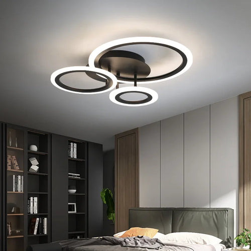lustre à anneau moderne pour éclairage intérieur décoratif