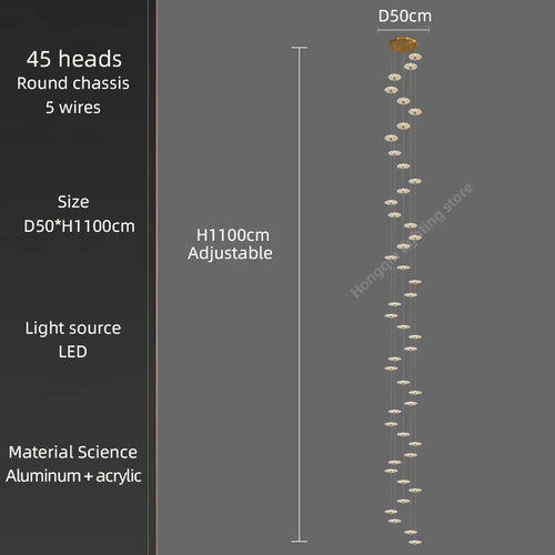 lustre moderne à led pour éclairage intérieur décoratif - vue 27 sur 26