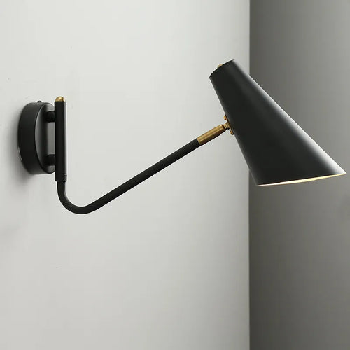 Applique murale réglable interrupteur vintage led flexible noir/or - vue 2 sur 10