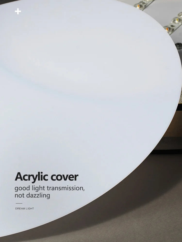 plafonnier led moderne rond nordique lampe de soleil créative - vue 7 sur 11