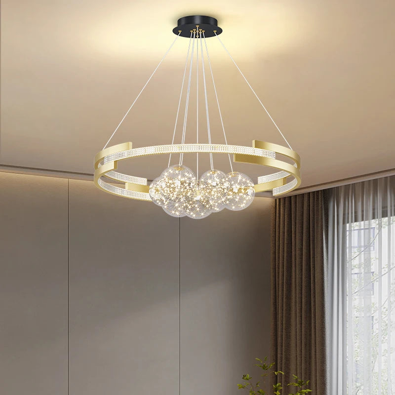 lustre moderne nordique luxe pour bar et restaurant étoilé - vue 5 sur 8