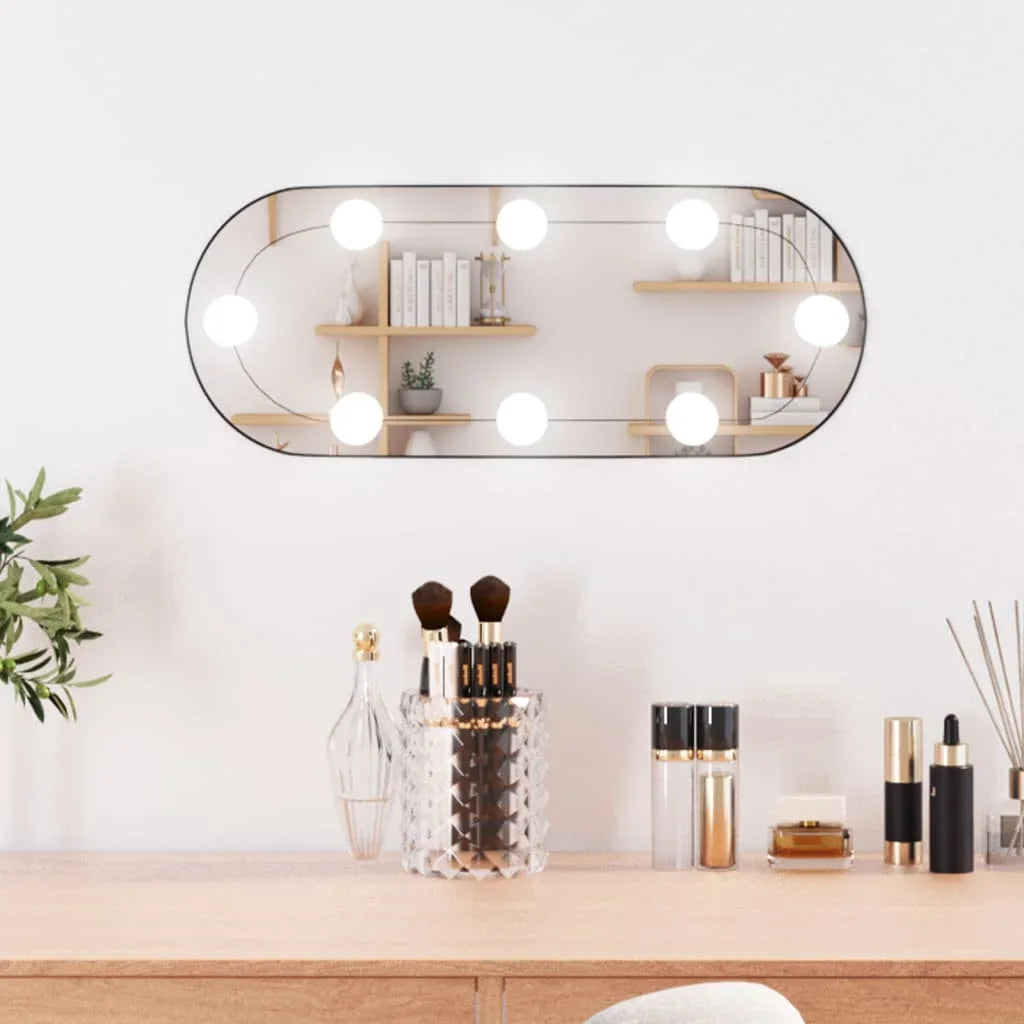 miroir mural oval avec lumières led pour décoration intérieure - vue 8 sur 7