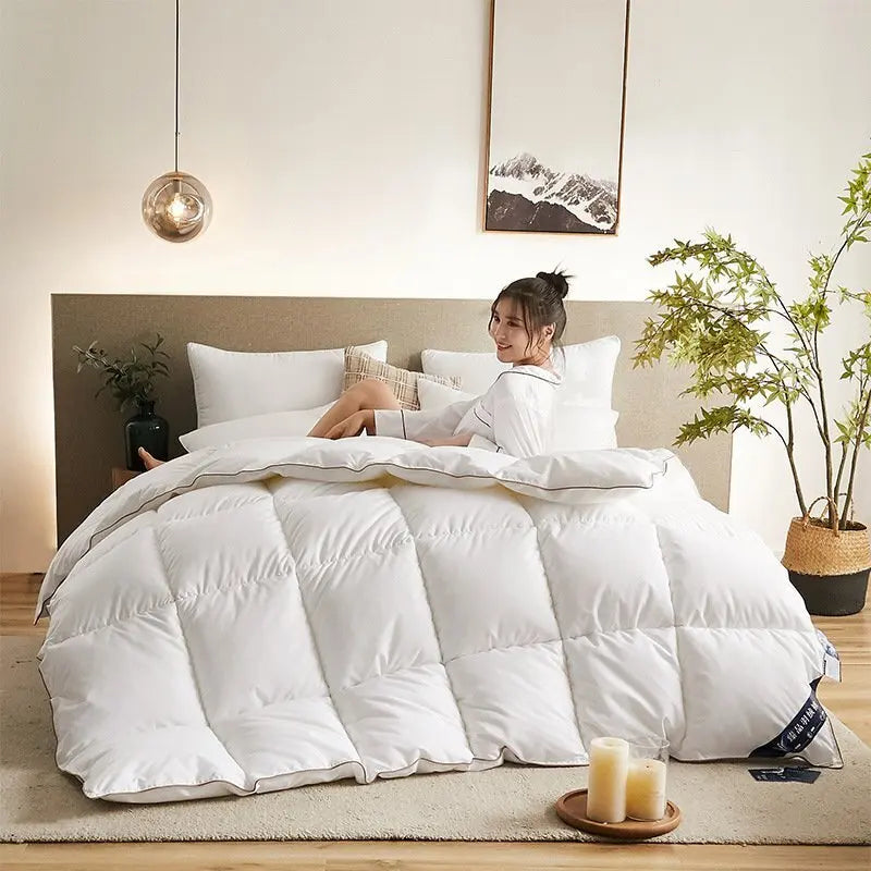 couette légère en duvet d'oie blanche pour hiver