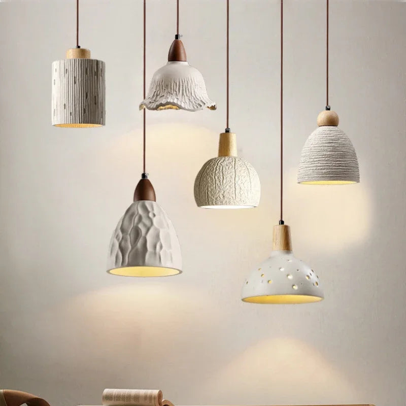 lustre moderne en bois et marbre pour intérieur élégant - vue 2 sur 14