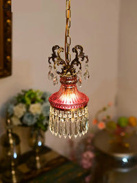 suspension en cristal français rétro pour ambiance luxueuse