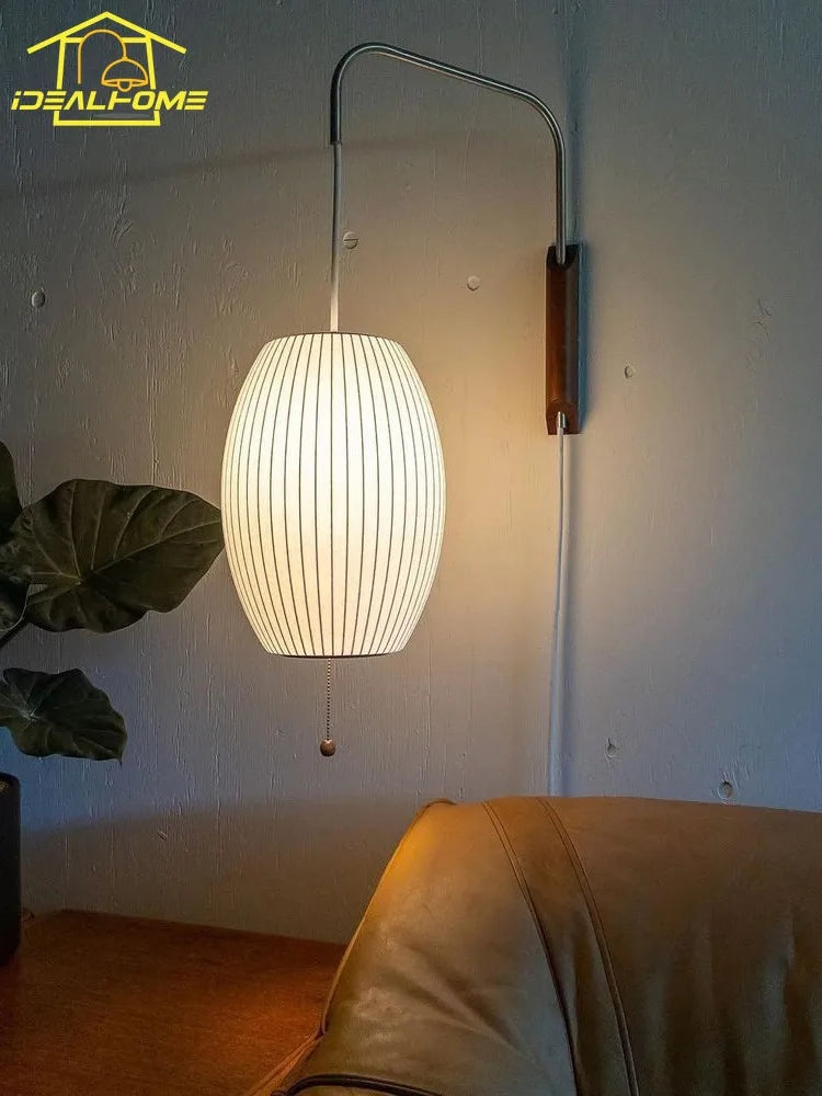 applique murale design minimaliste en soie éclairage intérieur élégant - vue 4 sur 9
