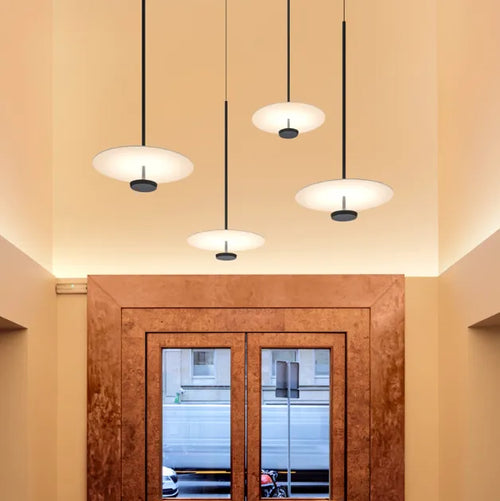 lustre led annulaire minimaliste suspendu