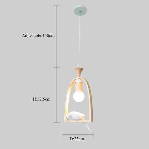Kreativer romantischer Kronleuchter mit Vogel-Design – Dekorative Pendelleuchte - vue 7 sur 6