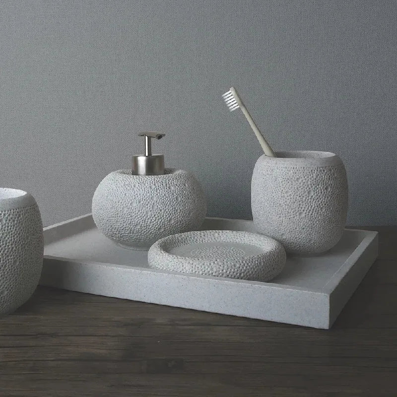 ensemble de céramique quatre pièces pour salle de bain - vue 3 sur 8