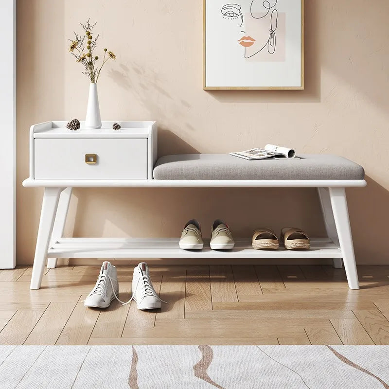 tabouret nordique en bois massif pour rangement et confort - vue 10 sur 9