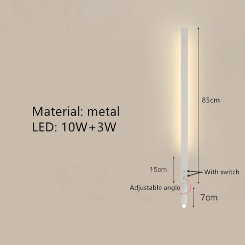 Minimalistische LED-Wandleuchte mit verstellbarem Winkel 3.000 K - vue 16 sur 18