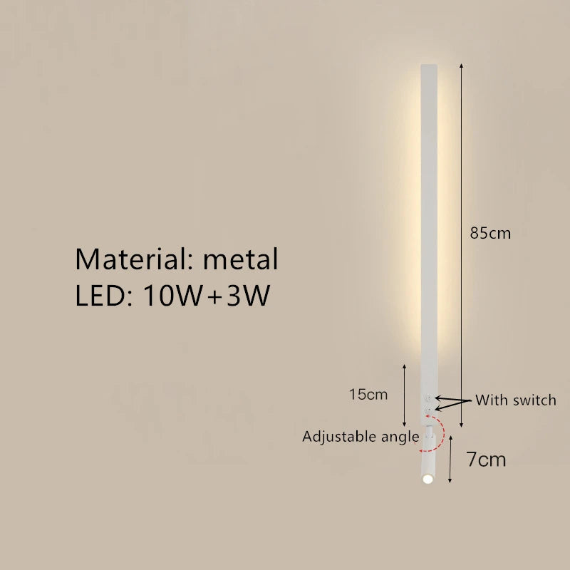 Minimalistische LED-Wandleuchte mit verstellbarem Winkel 3.000 K - vue 15 sur 18