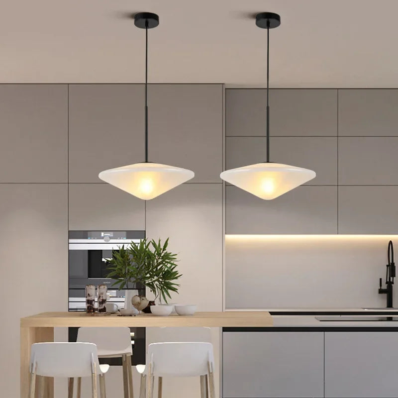 Suspension en verre créative moderne pour salle à manger chambre à manger cuisine île Led lampe suspendue UFO éclairage de décoration intérieure - vue 5 sur 6