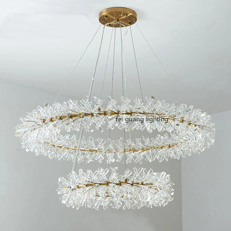 suspension en cristal design nordique pour éclairage élégant - vue 6 sur 14