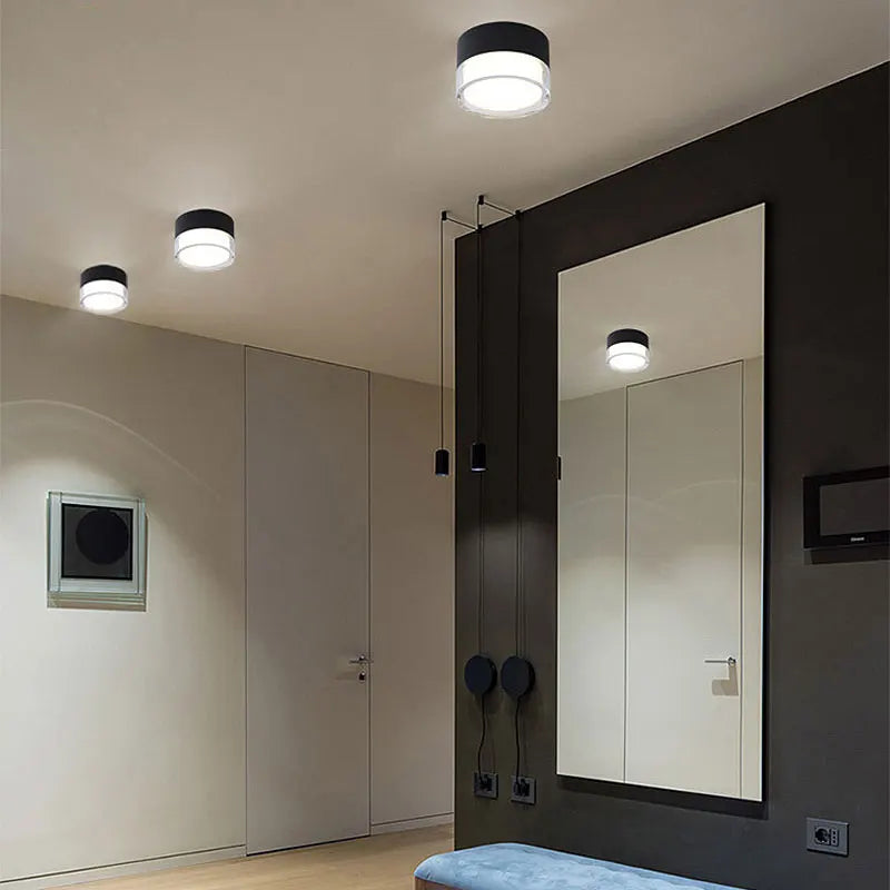 Spot LED Downlight monté en Surface plafonnier nordique 9W 12W 15W 18W spot lumineux circulaire 5W 7W 24W éclairage de salon - vue 9 sur 8