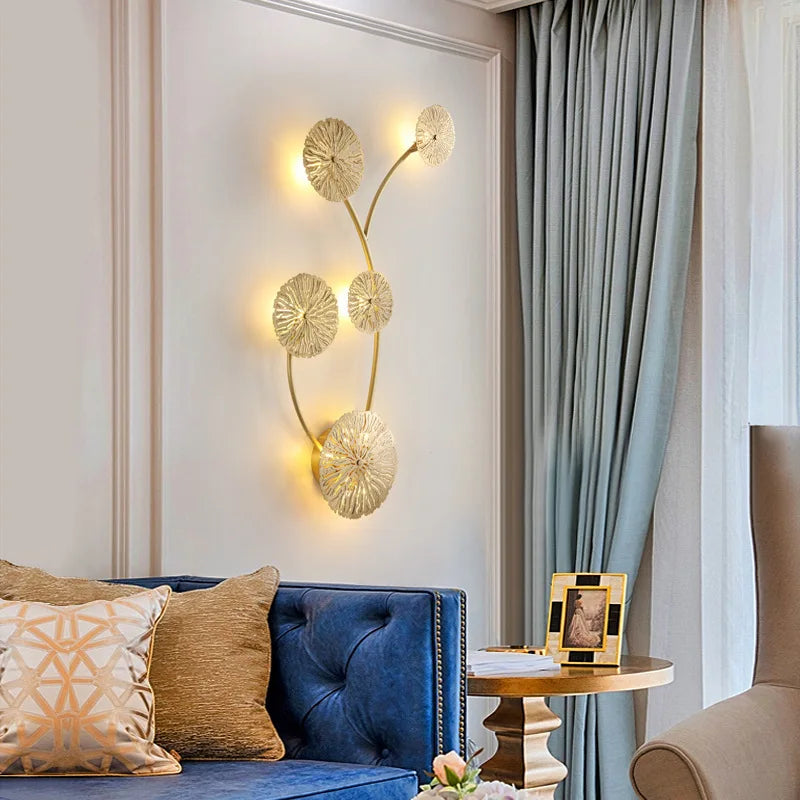 Moderne LED-Wandleuchte Gold für stilvolle Innenraumgestaltung - vue 6 sur 17