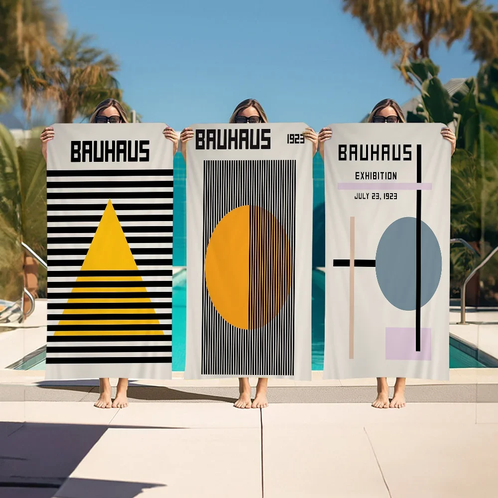 serviette de plage microfibre bauhaus géométrique séchage rapide