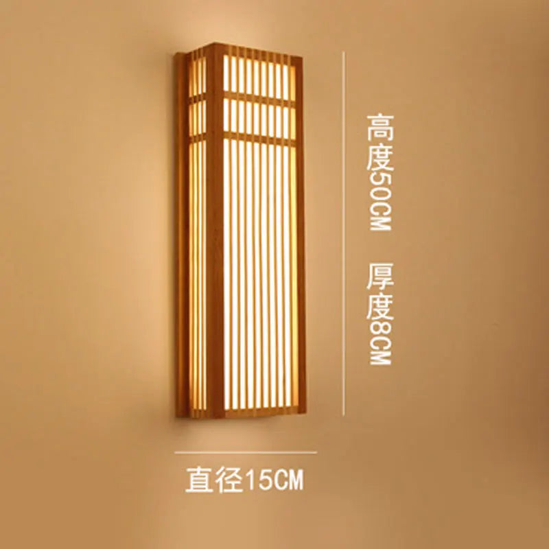 applique murale led en bambou naturel pour hôtel créative - vue 2 sur 8