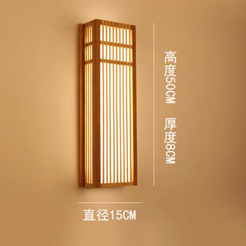 applique murale led en bambou naturel pour hôtel créative