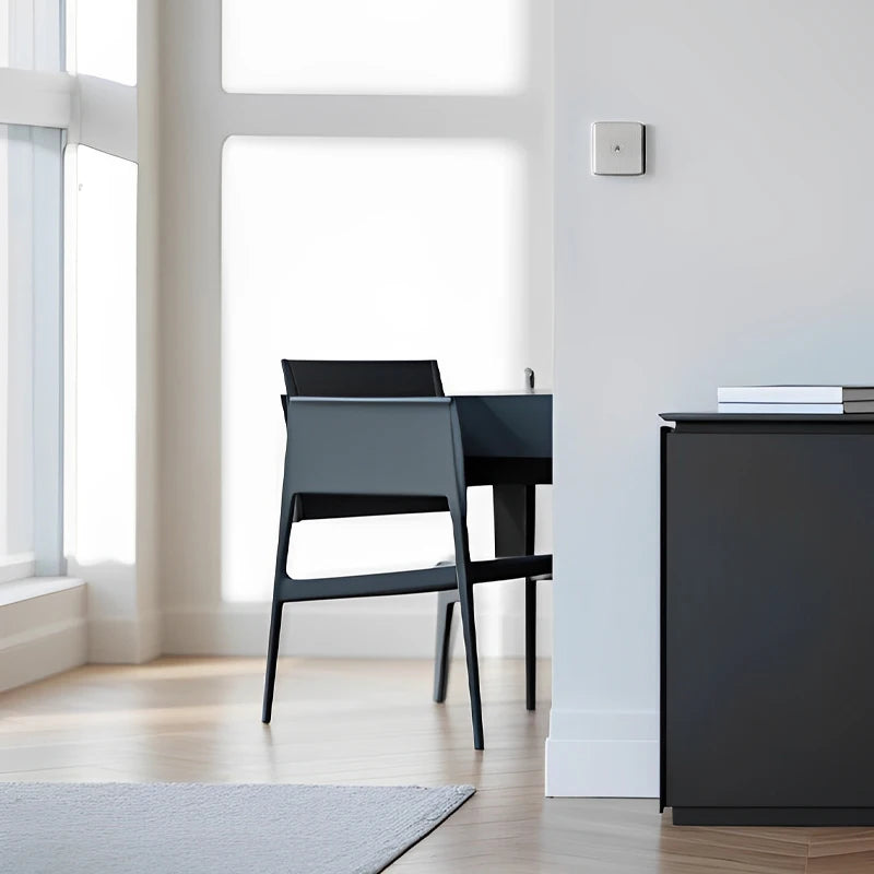 Interrupteur simple 1 voie en acier gris clair brossé bords arrondis