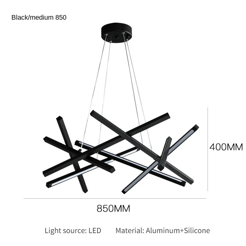lustre minimaliste design lumière géométrique créatif et luxueux - vue 13 sur 12