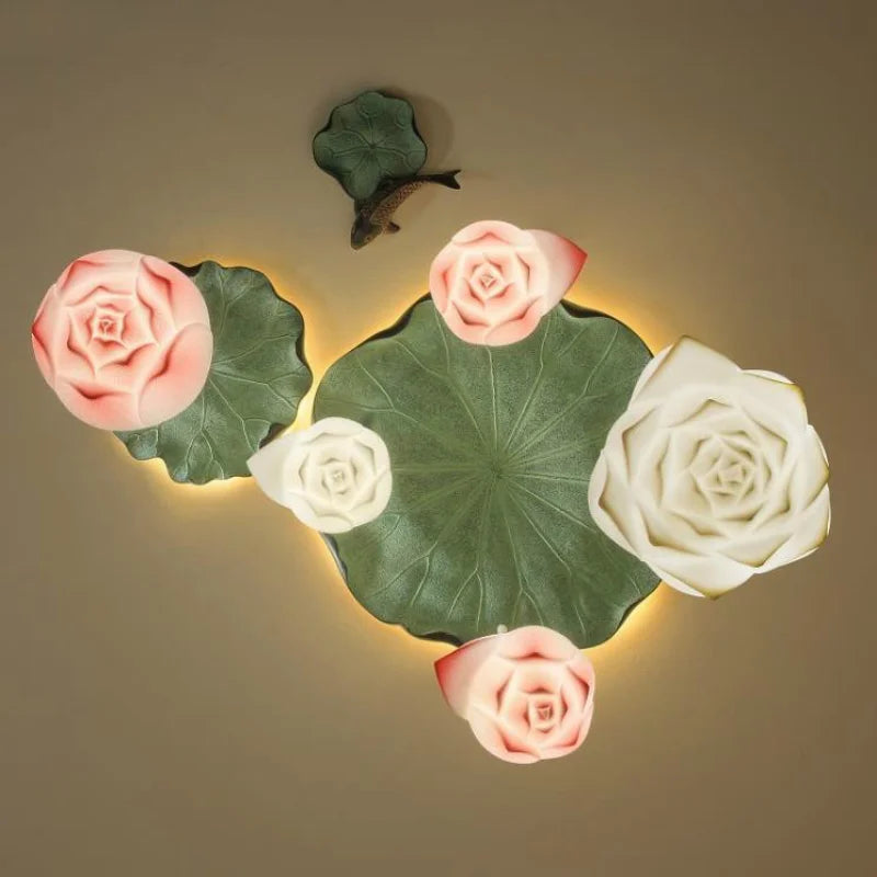 Retro-Pendelleuchte Lotusblume LED - vue 5 sur 22
