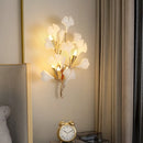 LED-Wandleuchte aus Keramik mit romantischen Blumen für Hotels