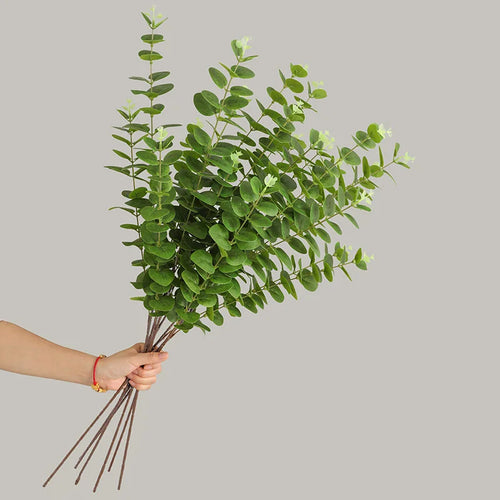 branche d'arbre d'eucalyptus en soie pour décoration intérieure - vue 3 sur 7